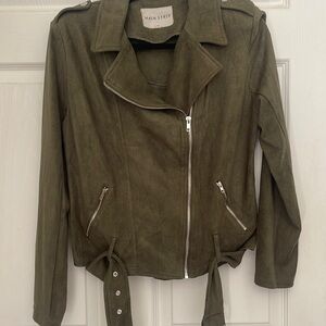 NanaMacs Faux Suede Moto Jacket Large